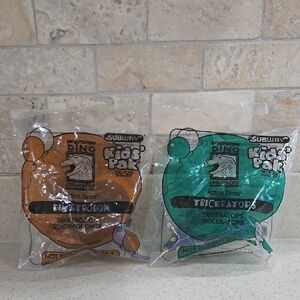 Vintage 1997 Sealed Subway Kids Pak Dino Stompers Action Dinos Toys Lot Of 2